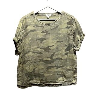 Dylan Women’s Camouflage Oversized Cotton Top Size XS
